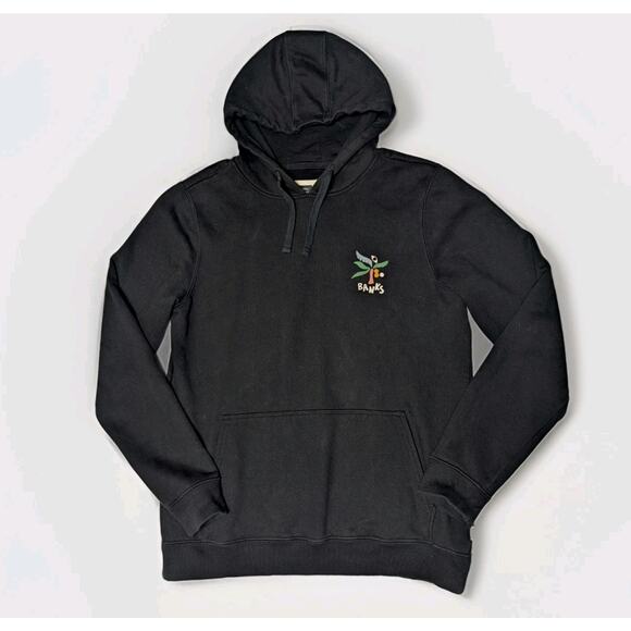 Banks Journal Studio Nadia Hernandez Palm Art Pullover Hoodie Organic Black Sz S - Picture 2 of 8